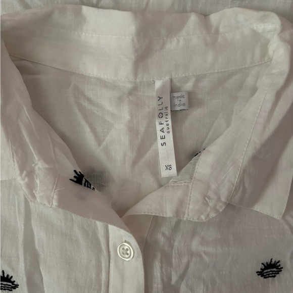 Seafolly Beach Cover Up Shirt Sz XS | Seafolly Bikini Cover Up Shirt | Beach - - Picture 2 of 10